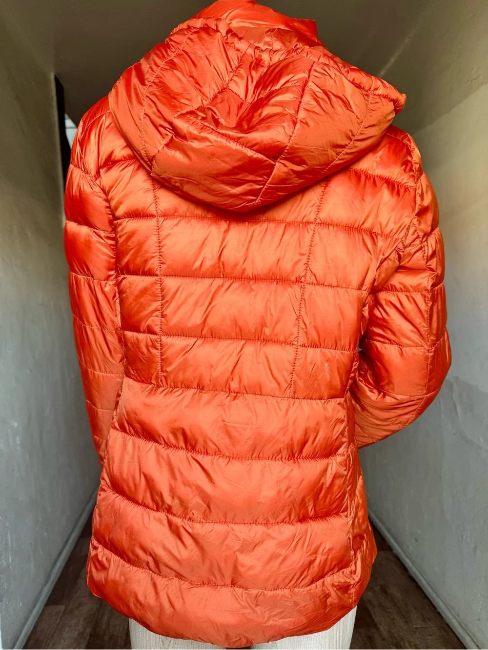 MICHAEL Michael Kors Women's Packable Puffer Jacket - Orange (Size M)